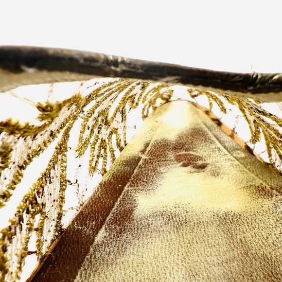 Stuart Weltzman For Martinique Gold Colored High Heels US 8 1/2 NO HEEL CAPS - Picture 11 of 15